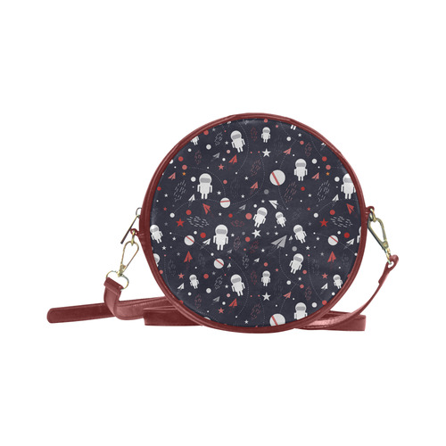 Astronaut Doodle Round Sling Bag (Model 1647)