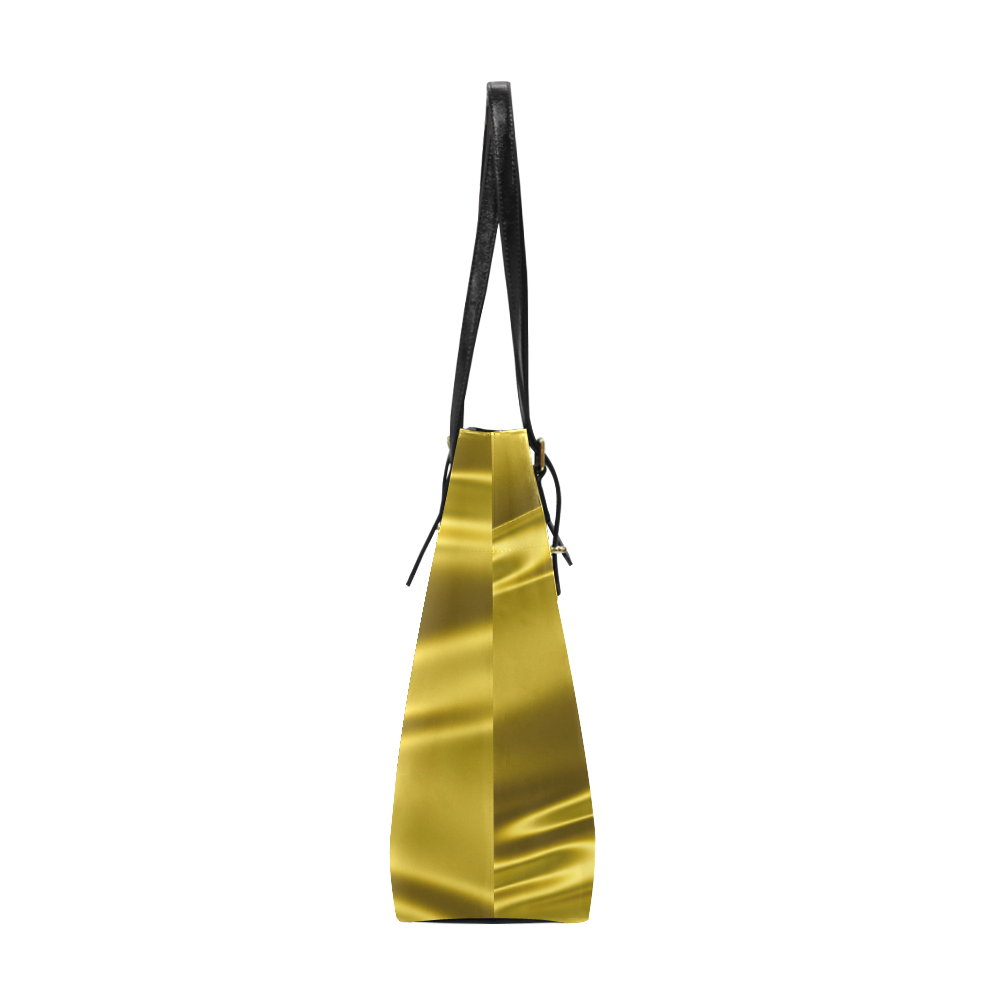 Gold satin 3D texture Euramerican Tote Bag/Small (Model 1655)