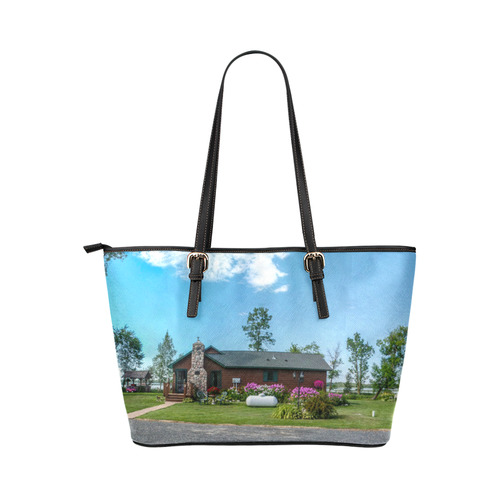 Cabin 1 Leather Tote Bag/Small (Model 1651)