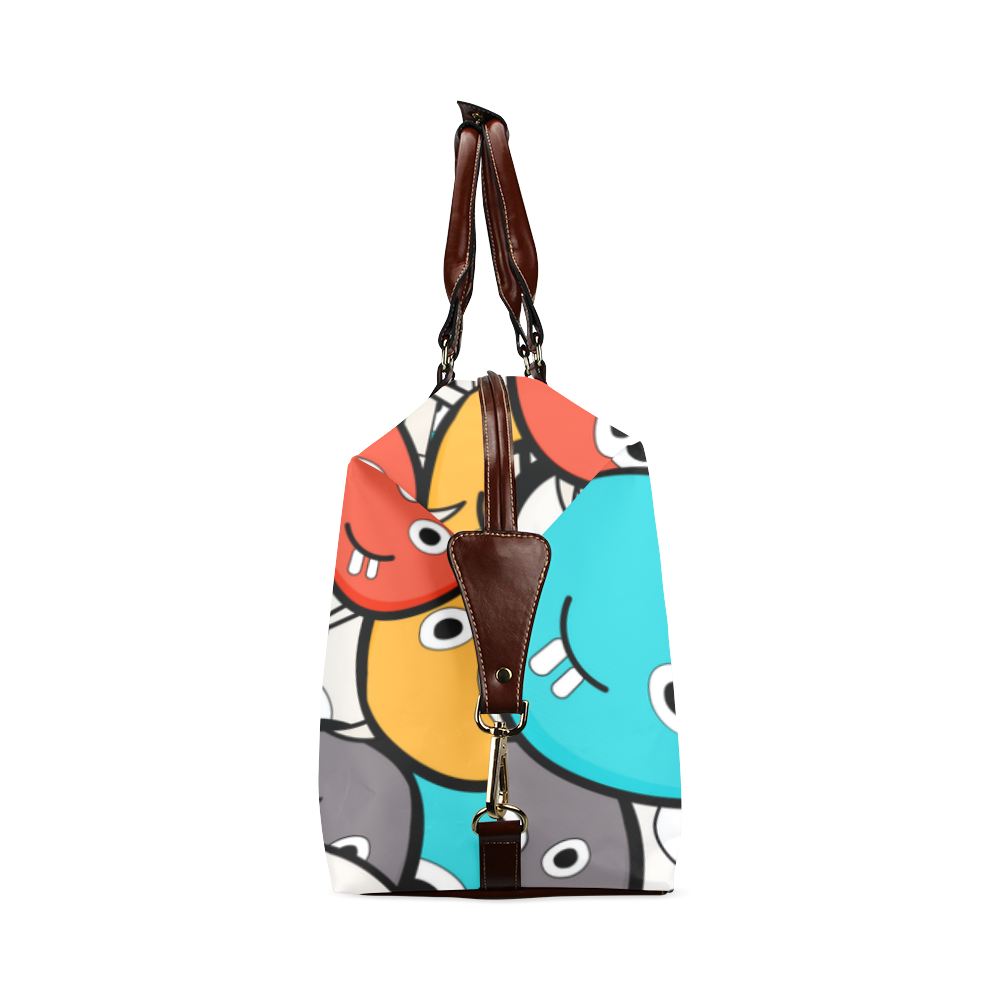 multicolor doodle monsters Classic Travel Bag (Model 1643) Remake
