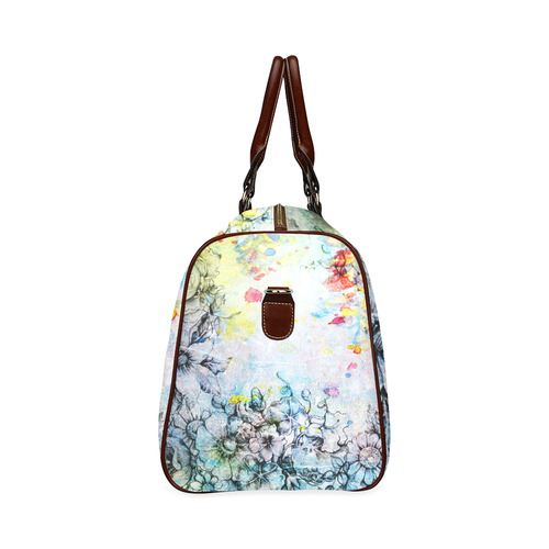 Purple Hibiscus Waterproof Travel Bag/Small (Model 1639) main image 1