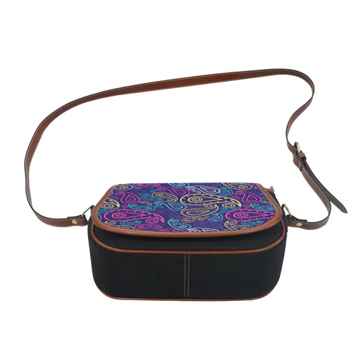 paisley Saddle Bag/Small (Model 1649)(Flap Customization)