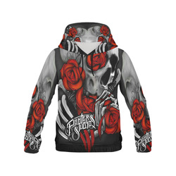 Skull All Over Print Hoodie for Men (USA Size) (Model H13)