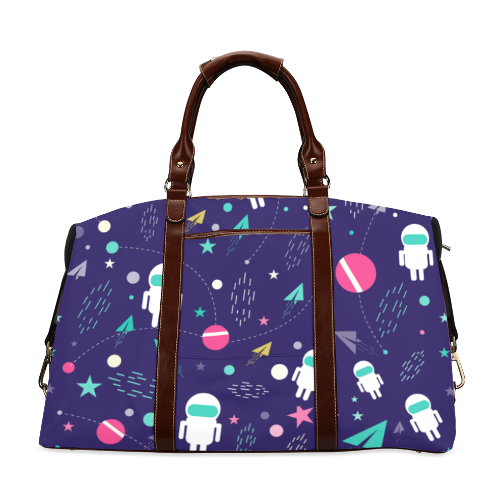 Cute Doodle Astronauts Classic Travel Bag (Model 1643) Remake