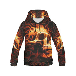 Skull All Over Print Hoodie for Men (USA Size) (Model H13)
