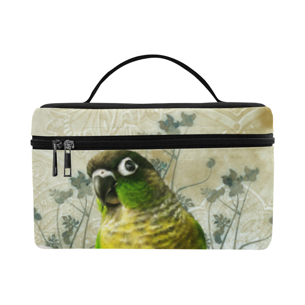 Sweet parrot with floral elements Cosmetic Bag/Large (Model 1658)
