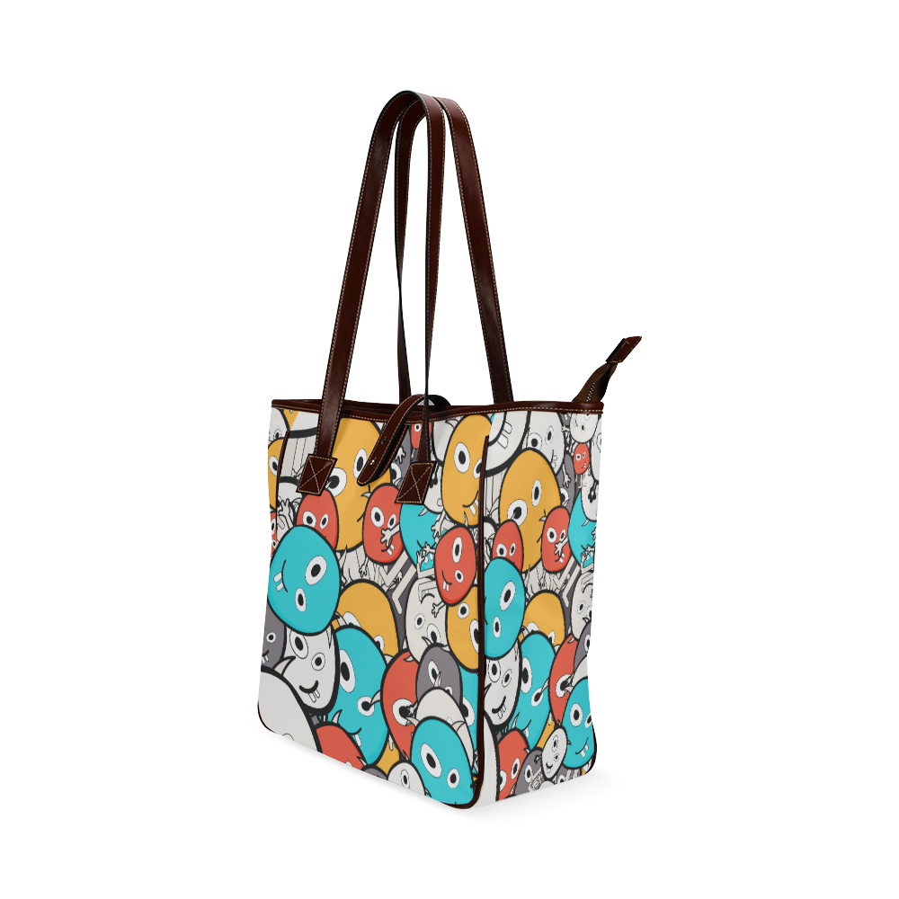 multicolor doodle monsters Classic Tote Bag (Model 1644)