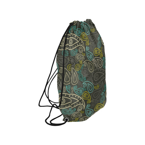 paisley art Small Drawstring Bag Model 1604 (Twin Sides) 11"(W) * 17.7"(H)