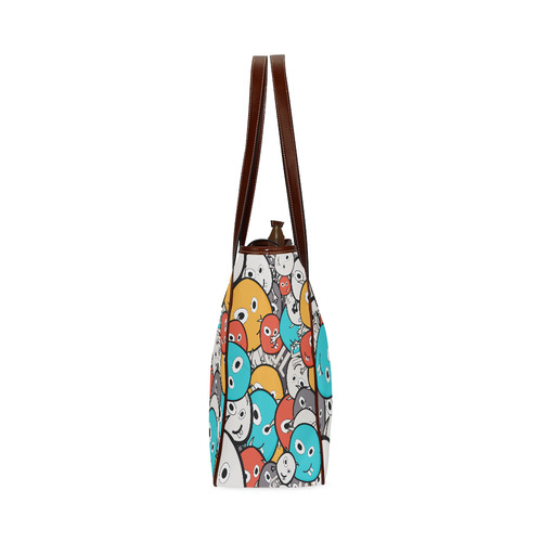 multicolor doodle monsters Classic Tote Bag (Model 1644)