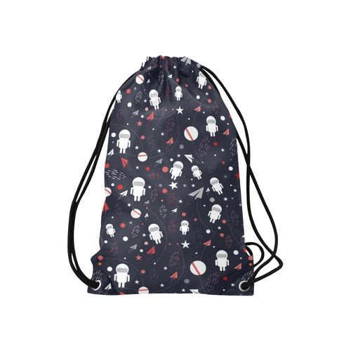 Astronaut Doodle Small Drawstring Bag Model 1604 (Twin Sides) 11"(W) * 17.7"(H)