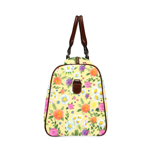 Daisy and Flowers Waterproof Travel Bag/Small (Model 1639)