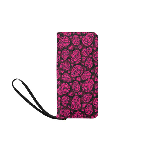 Sugar Skull Pattern - Pink Women's Clutch Purse (Model 1637)