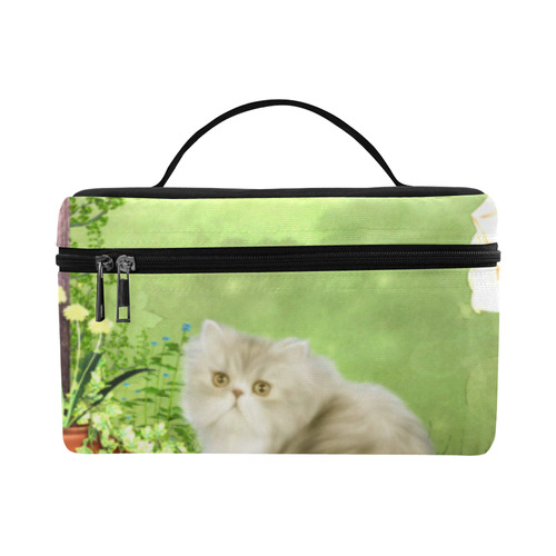 Cute cat in a garden Cosmetic Bag/Large (Model 1658)