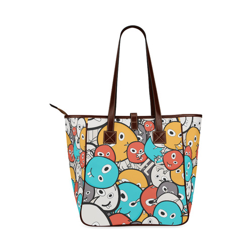 multicolor doodle monsters Classic Tote Bag (Model 1644)