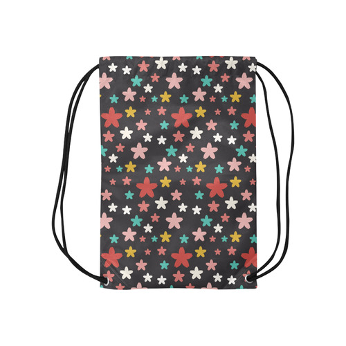 Symmetric Star Flowers Small Drawstring Bag Model 1604 (Twin Sides) 11"(W) * 17.7"(H)
