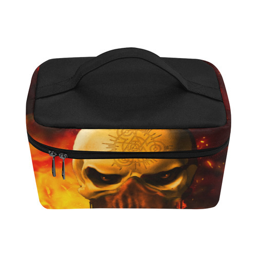 Amazing skull with fire Cosmetic Bag/Large (Model 1658)