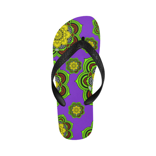 mandalas PURPLE FLOP Flip Flops for Men/Women (Model 040)