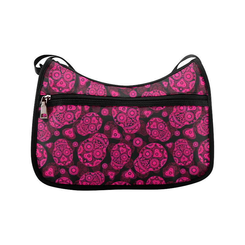 Sugar Skull Pattern - Pink Crossbody Bags (Model 1616)