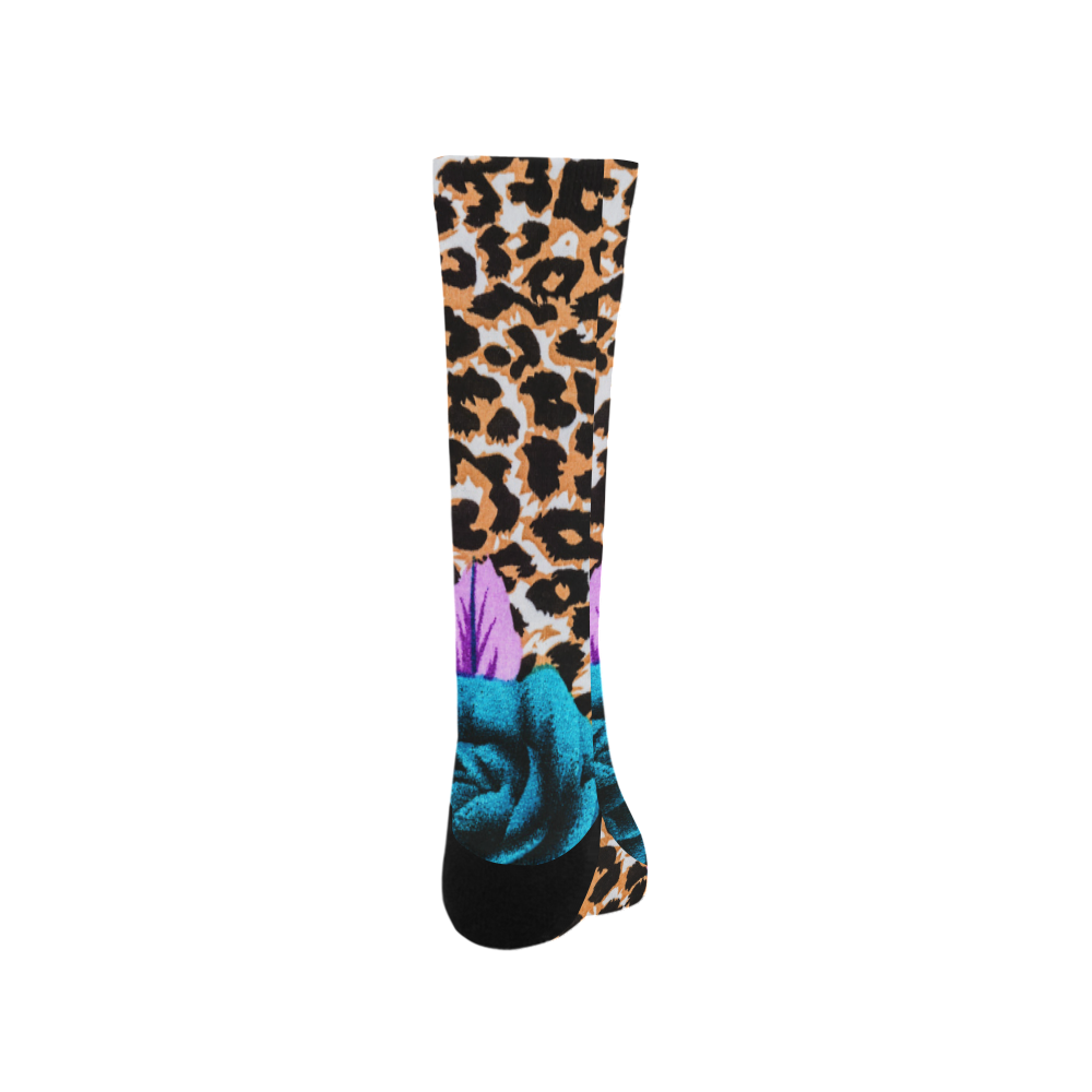 Rose & Leopard Trouser Socks