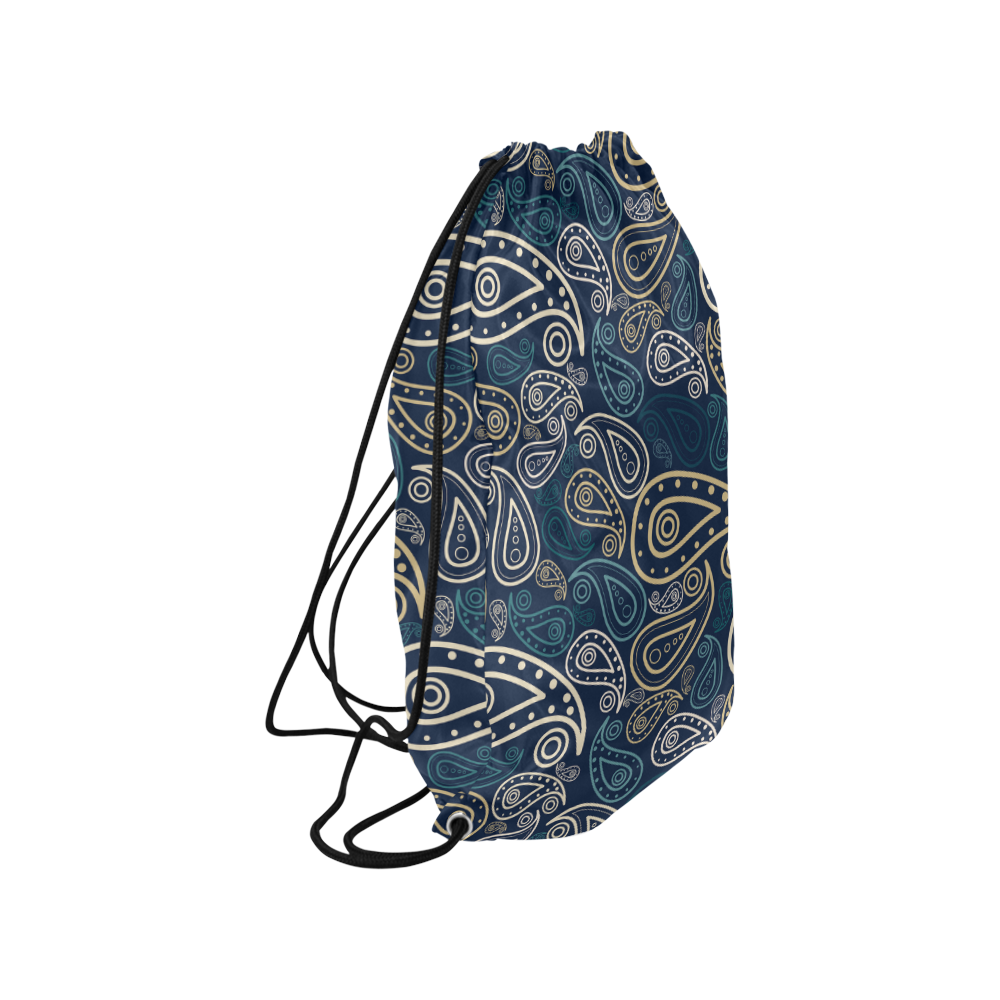 paisley illustration Small Drawstring Bag Model 1604 (Twin Sides) 11"(W) * 17.7"(H)