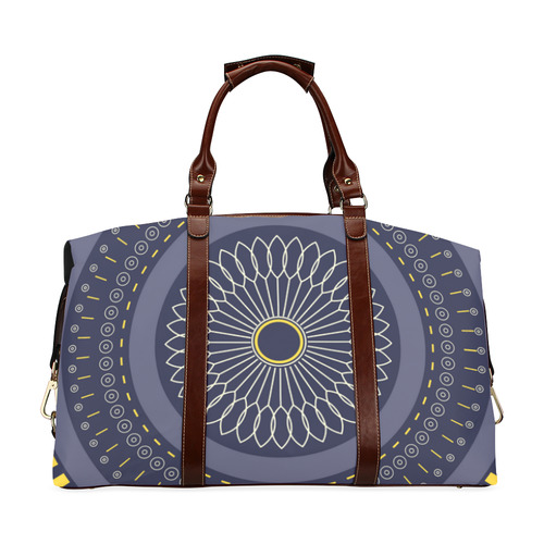 blue zen mandala circle Classic Travel Bag (Model 1643) Remake