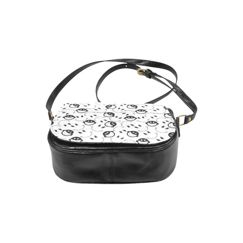 black and white funny monkeys Classic Saddle Bag/Small (Model 1648)