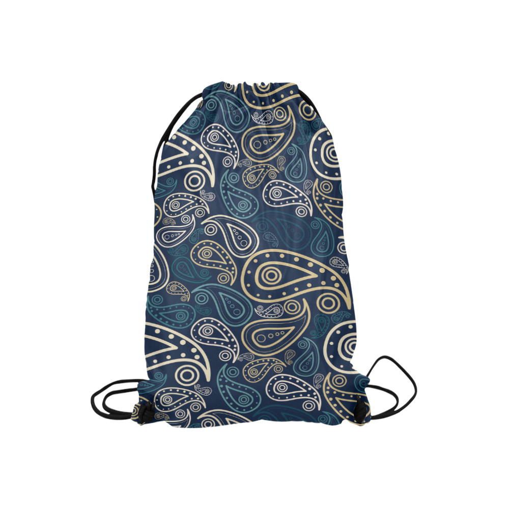 paisley illustration Small Drawstring Bag Model 1604 (Twin Sides) 11"(W) * 17.7"(H)