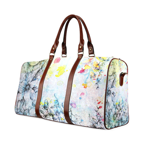 Purple Hibiscus Waterproof Travel Bag/Small (Model 1639) main image 0