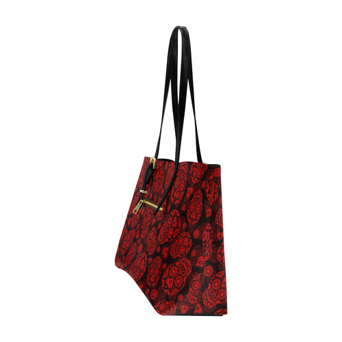 Sugar Skull Pattern - Red Euramerican Tote Bag/Large (Model 1656)