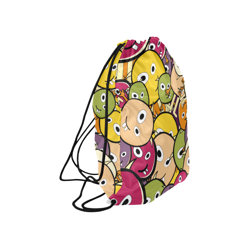 monster colorful doodle Large Drawstring Bag Model 1604 (Twin Sides)  16.5"(W) * 19.3"(H)