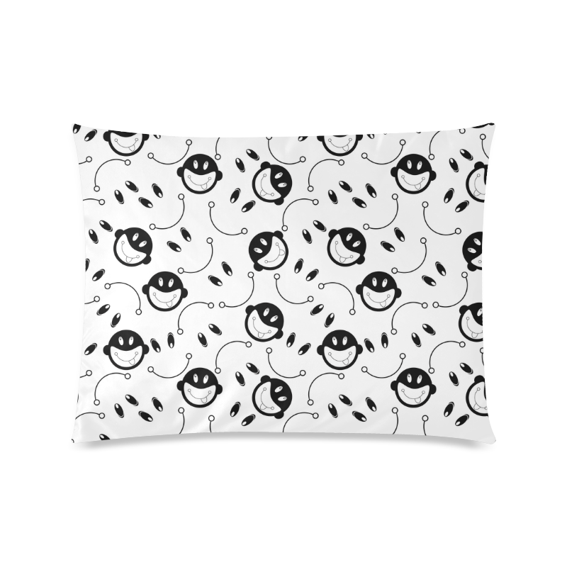 black and white funny monkeys Custom Zippered Pillow Case 20"x26"(Twin Sides)