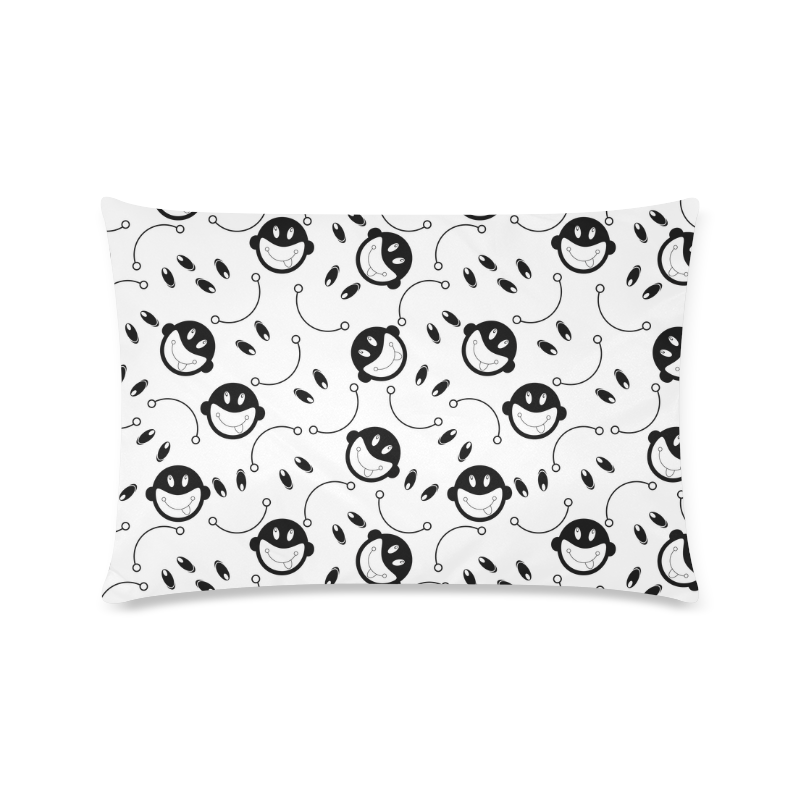 black and white funny monkeys Custom Zippered Pillow Case 16"x24"(Twin Sides)