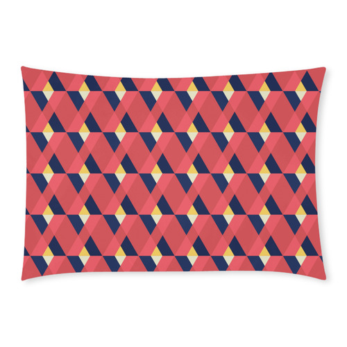 red triangle tile ceramic Custom Rectangle Pillow Case 20x30 (One Side)