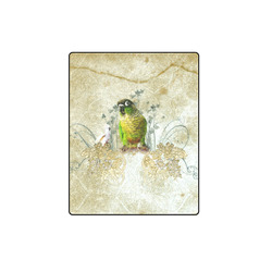 Sweet parrot with floral elements Blanket 40"x50"