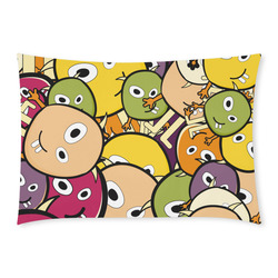 monster colorful doodle Custom Rectangle Pillow Case 20x30 (One Side)