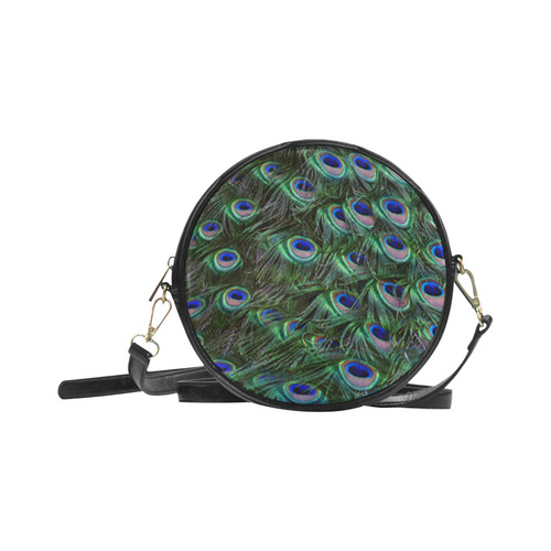 Peacock Feathers Round Sling Bag (Model 1647)