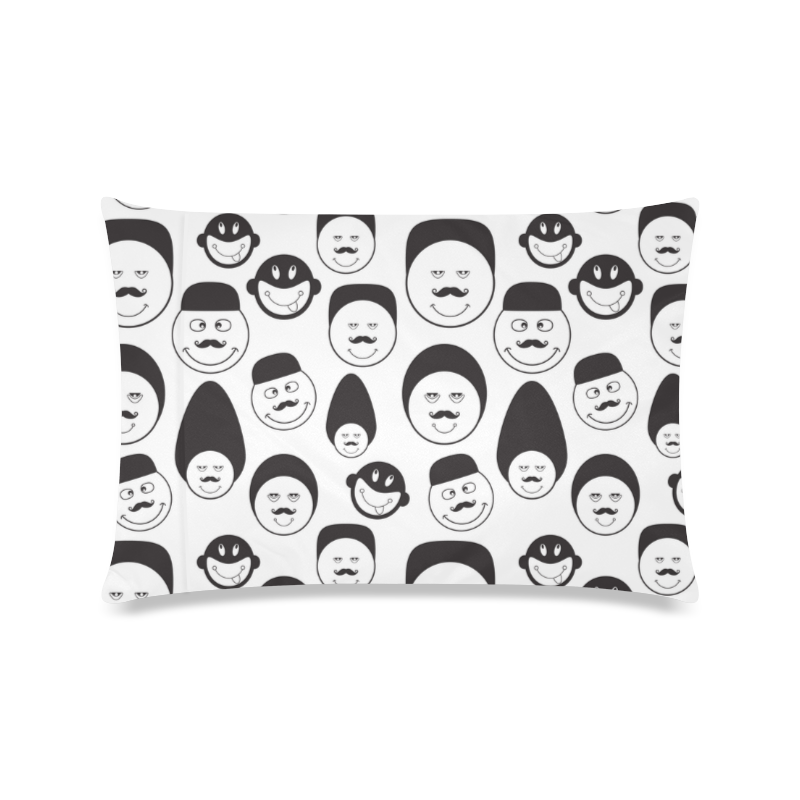 funny emotional faces Custom Zippered Pillow Case 16"x24"(Twin Sides)