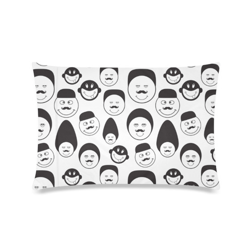funny emotional faces Custom Zippered Pillow Case 16"x24"(Twin Sides)