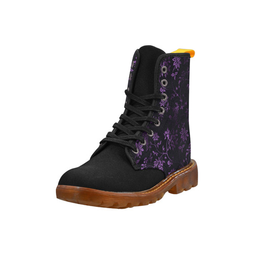 Gothic black_n_purple pattern Martin Boots For Women Model 1203H