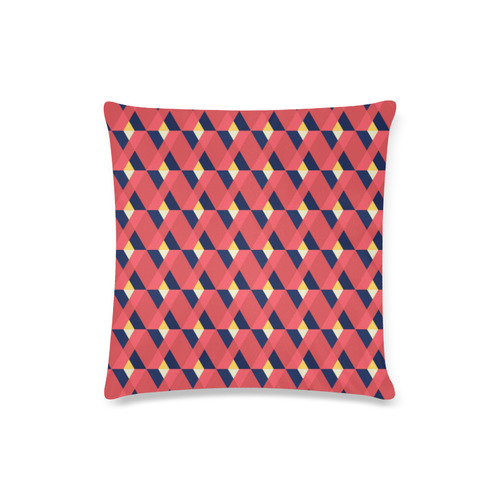 red triangle tile ceramic Custom Zippered Pillow Case 16"x16"(Twin Sides)
