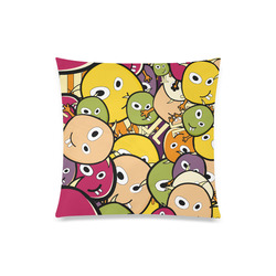 monster colorful doodle Custom Zippered Pillow Case 20"x20"(Twin Sides)