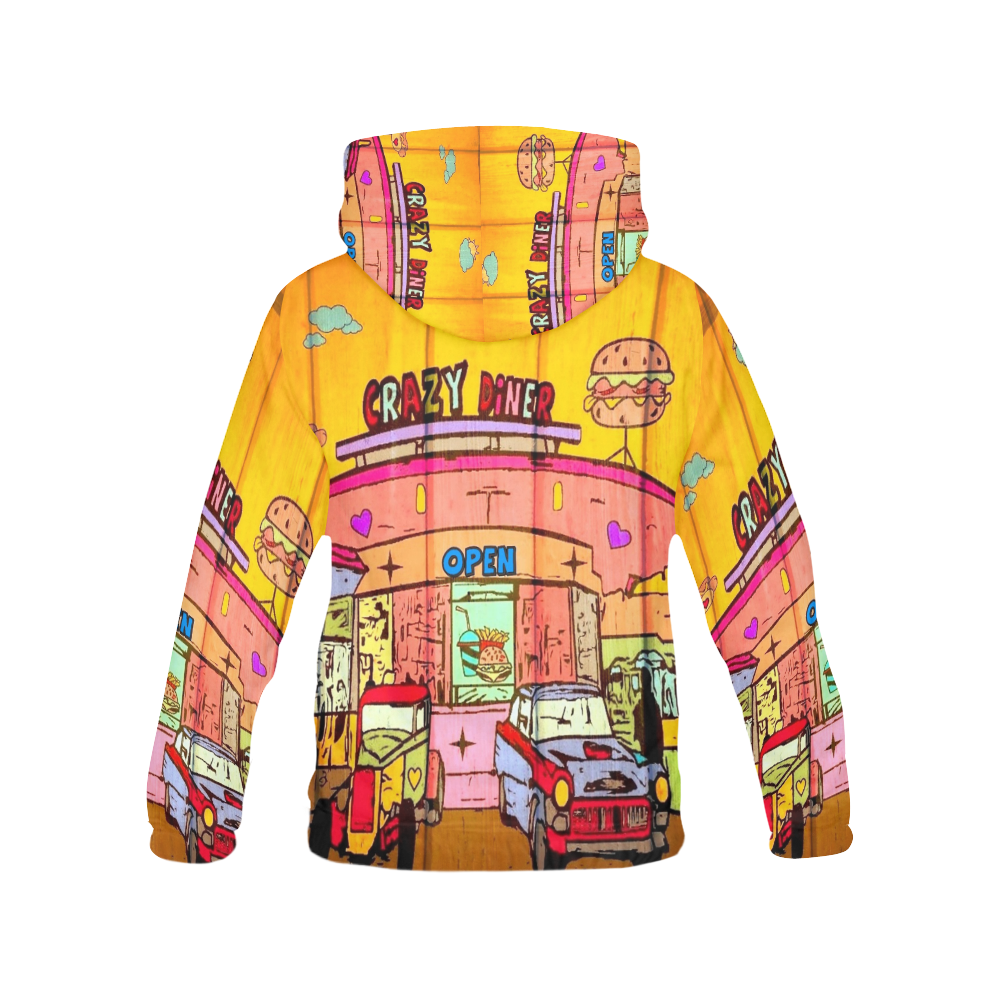 Crazy Diner by Nico Bielow All Over Print Hoodie for Men (USA Size) (Model H13)