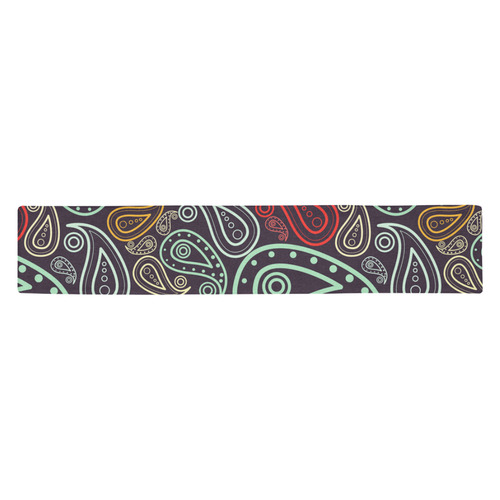 colorful paisley Table Runner 14x72 inch