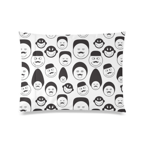 funny emotional faces Custom Zippered Pillow Case 20"x26"(Twin Sides)