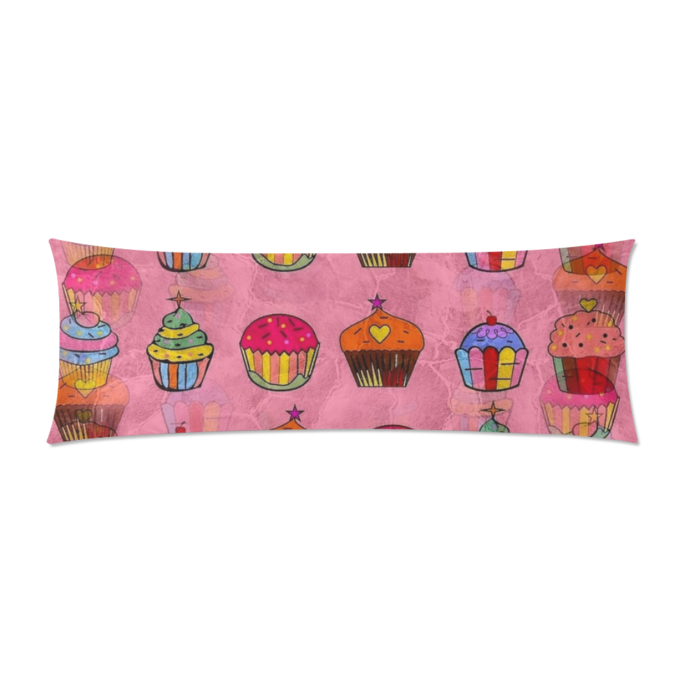Cupcake by Nico Bielow Custom Zippered Pillow Case 21"x60"(Two Sides)