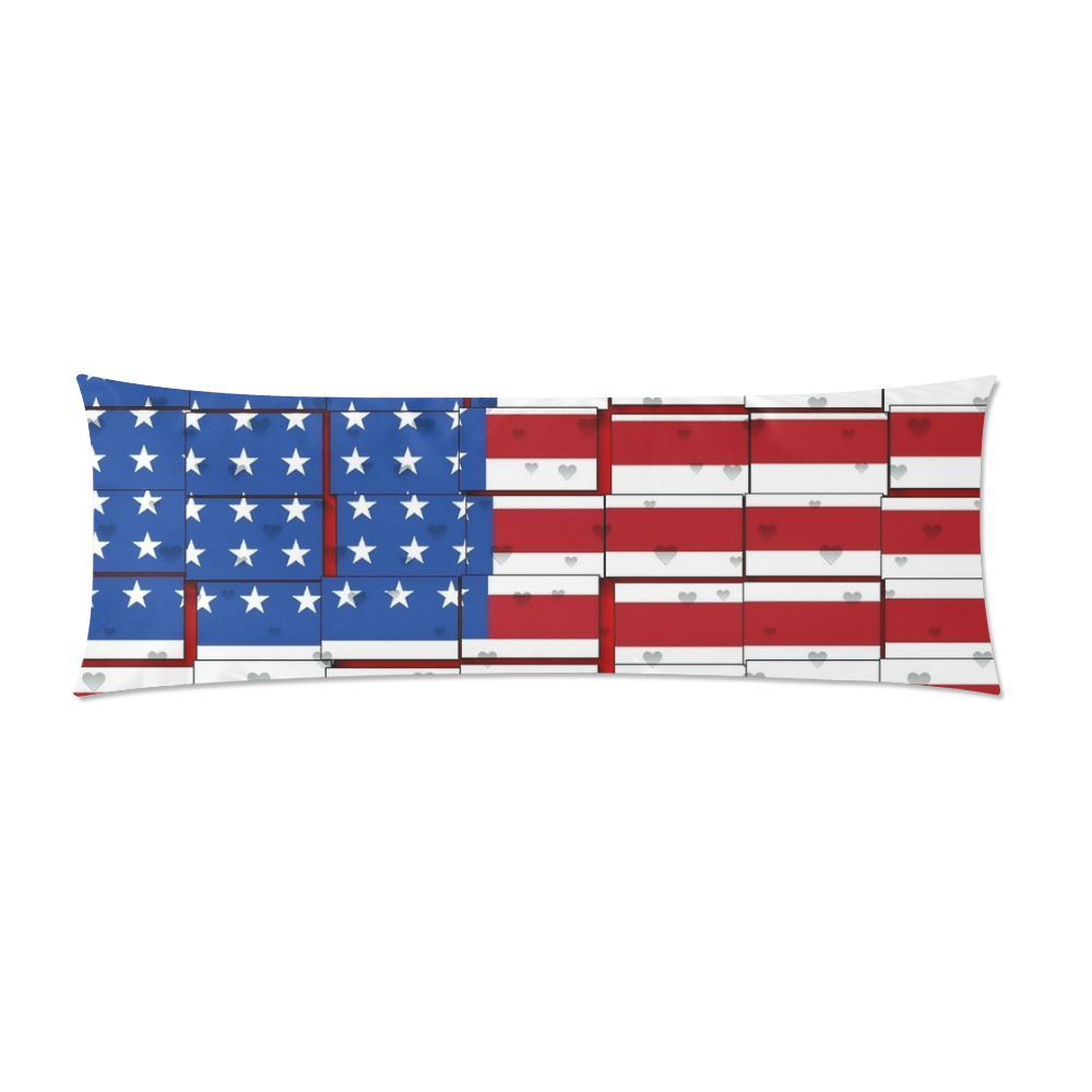 USA by Nico Bielow Custom Zippered Pillow Case 21"x60"(Two Sides)