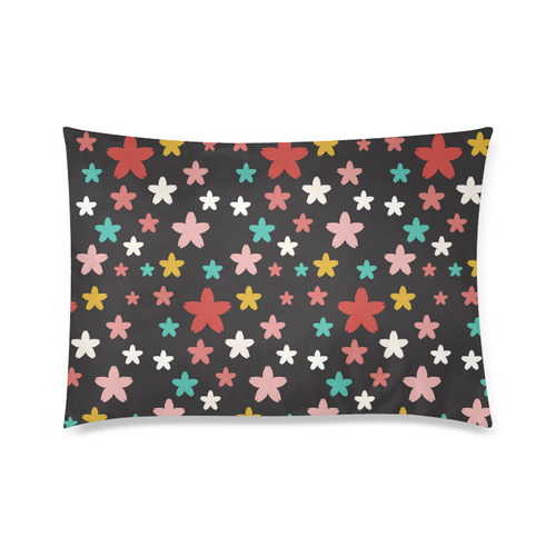 Symmetric Star Flowers Custom Zippered Pillow Case 20"x30" (one side)