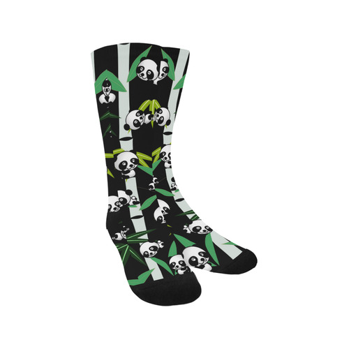 Satisfied and Happy Panda Babies on Bamboo Trouser Socks