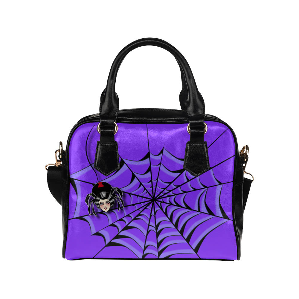 Widow Maker Purple Purse Shoulder Handbag (Model 1634)