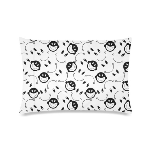 black and white funny monkeys Custom Zippered Pillow Case 16"x24"(Twin Sides)
